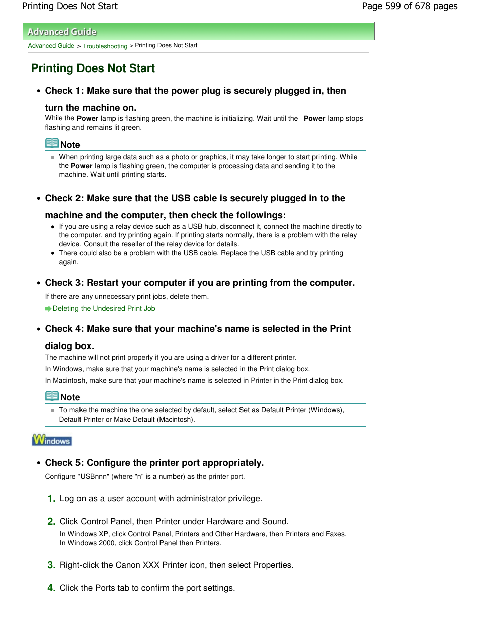 Printing does not start | Canon PIXMA MP250 User Manual | Page 599 / 678