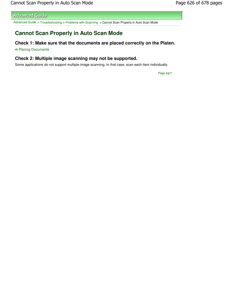Cannot scan properly in auto scan mode | Canon PIXMA MP250 User Manual | Page 626 / 678