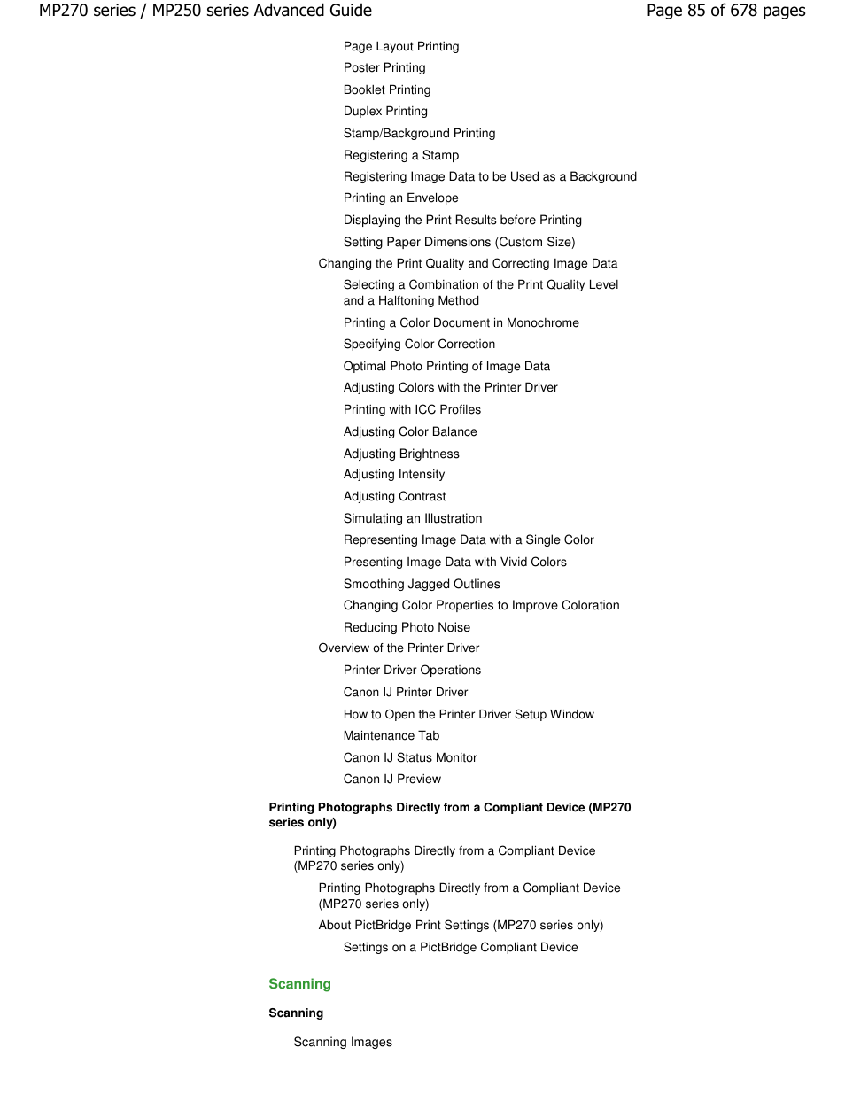 Canon PIXMA MP250 User Manual | Page 85 / 678