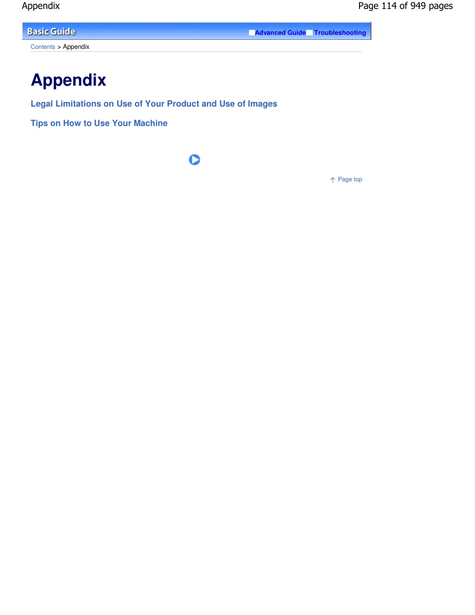 Appendix | Canon PIXMA MP560 User Manual | Page 114 / 949
