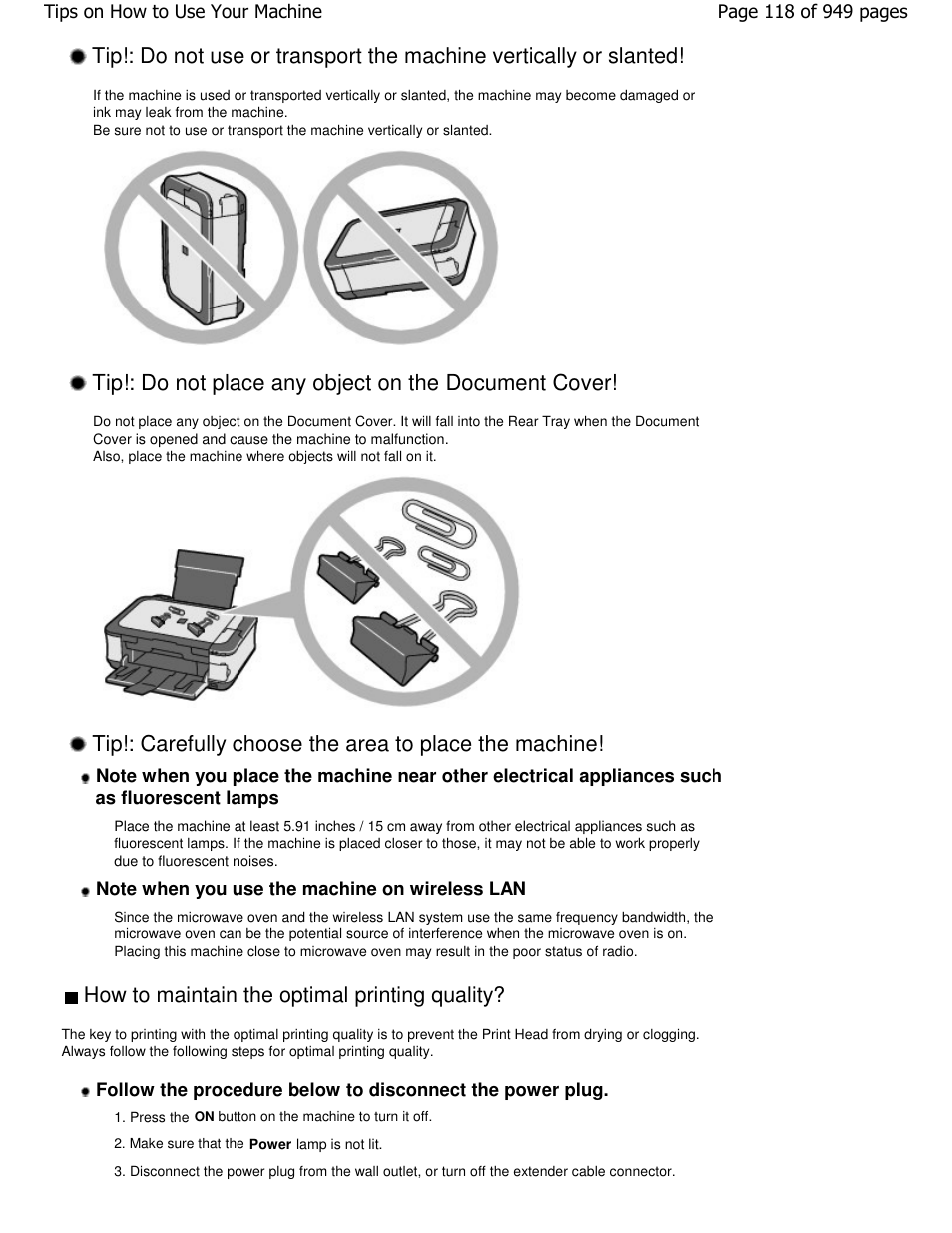 How to maintain the optimal printing quality | Canon PIXMA MP560 User Manual | Page 118 / 949