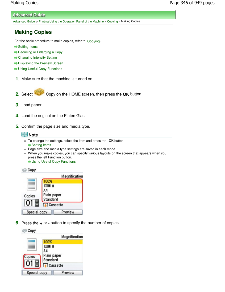 Making copies | Canon PIXMA MP560 User Manual | Page 346 / 949