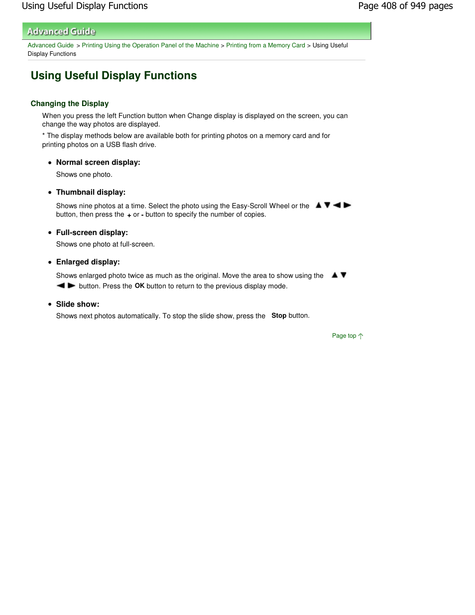 Using useful display functions | Canon PIXMA MP560 User Manual | Page 408 / 949