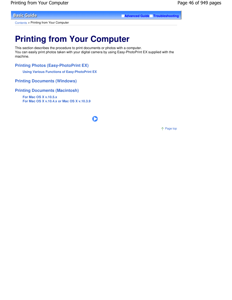 Printing from your computer | Canon PIXMA MP560 User Manual | Page 46 / 949