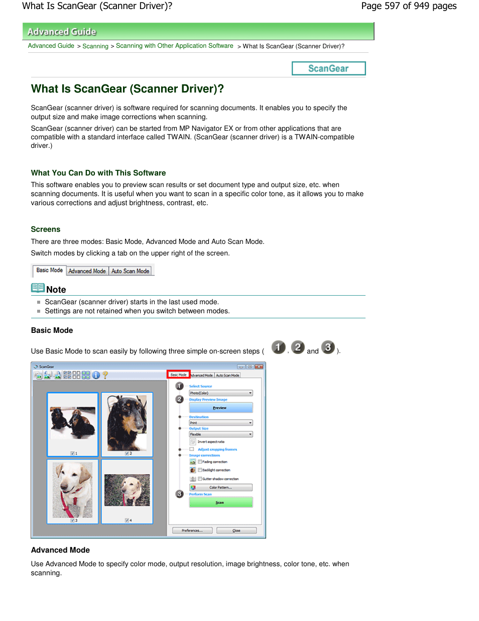 What is scangear (scanner driver) | Canon PIXMA MP560 User Manual | Page 597 / 949