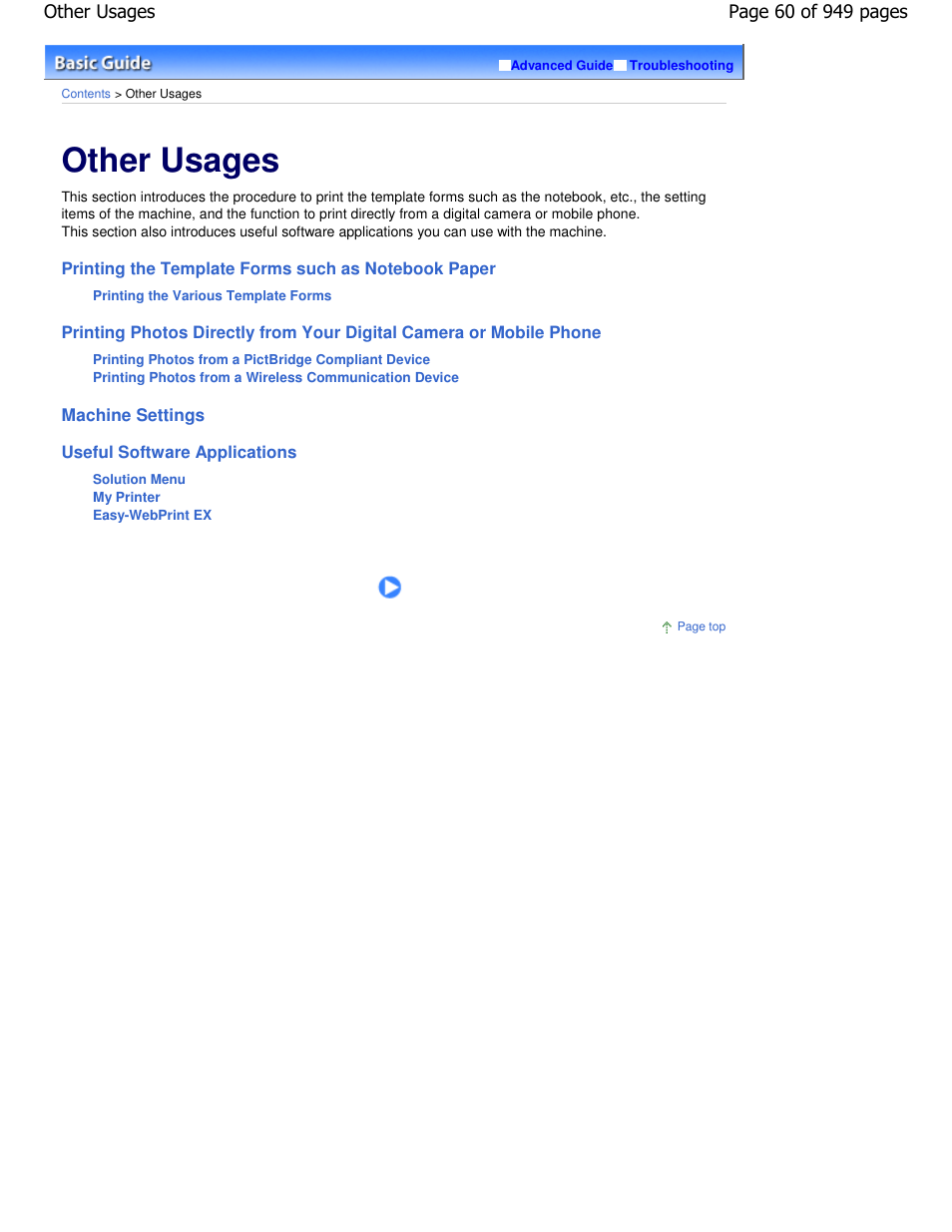 Other usages | Canon PIXMA MP560 User Manual | Page 60 / 949