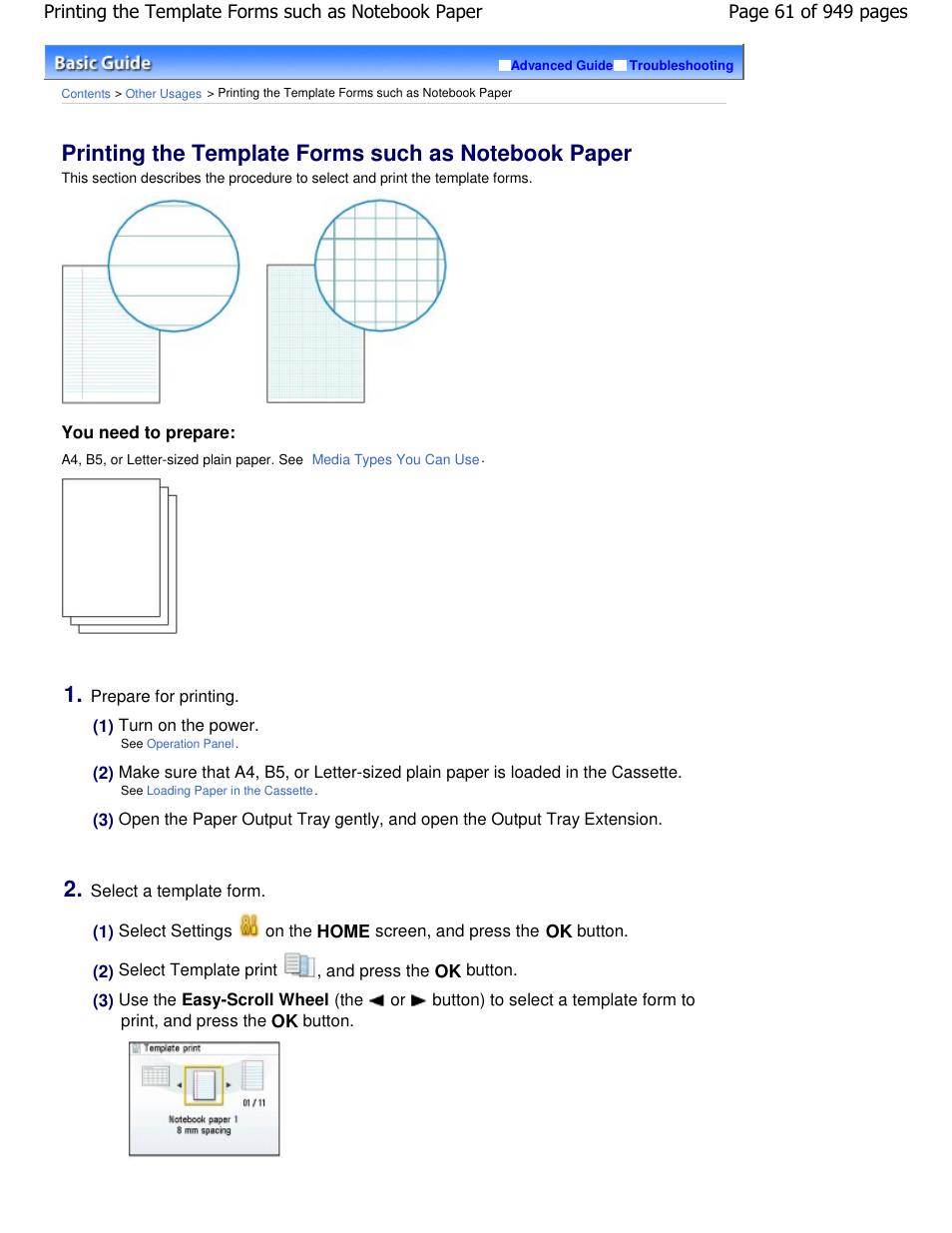 Canon PIXMA MP560 User Manual | Page 61 / 949