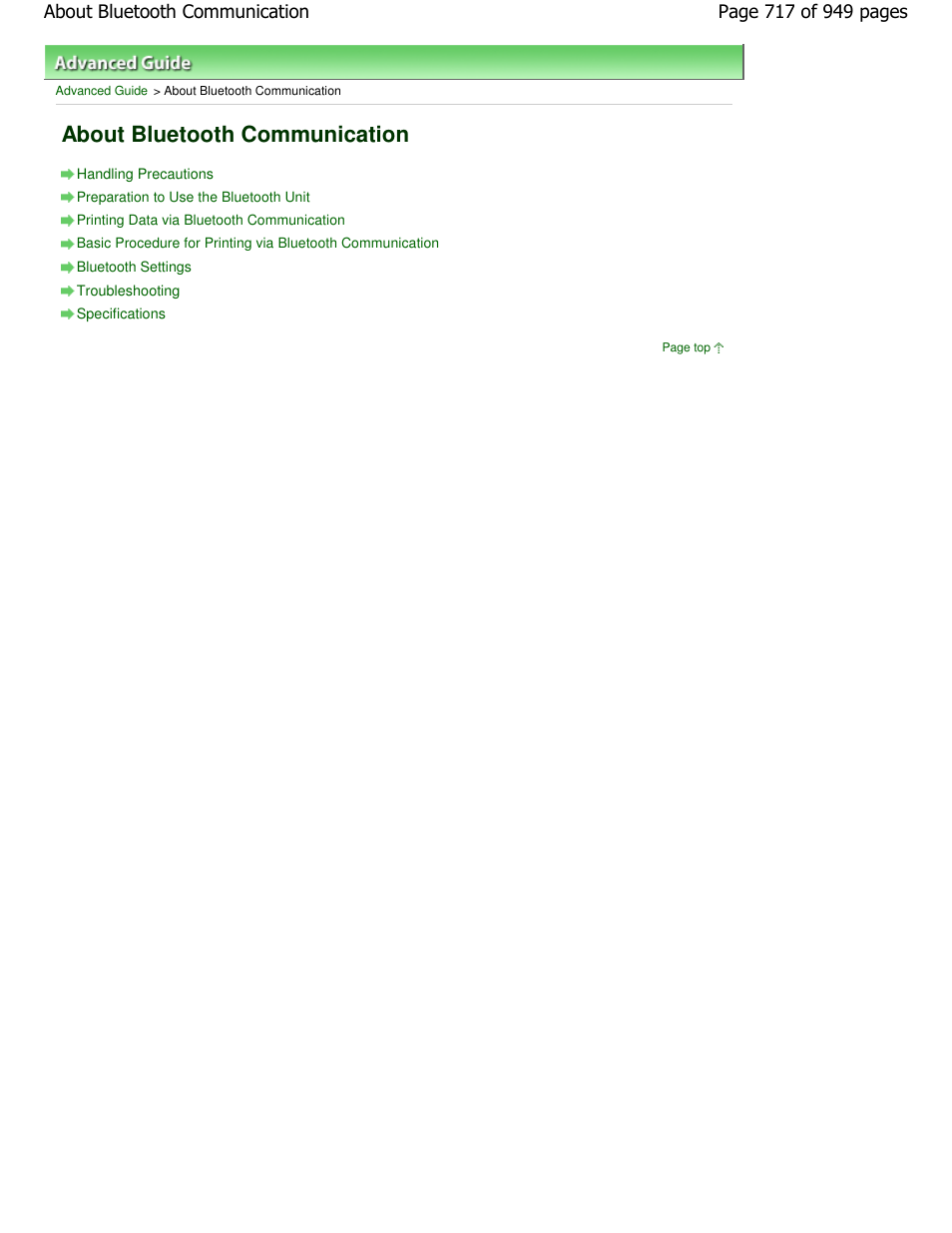 About bluetooth communication | Canon PIXMA MP560 User Manual | Page 717 / 949