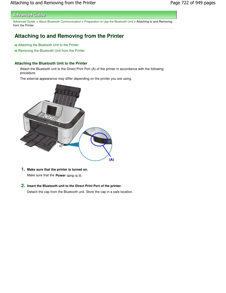 Attaching to and removing from the printer | Canon PIXMA MP560 User Manual | Page 722 / 949