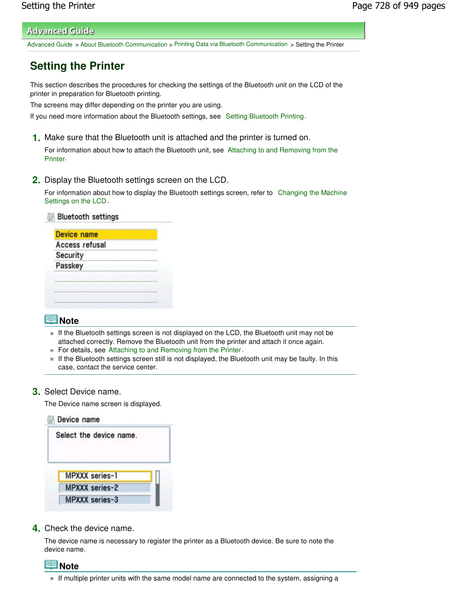 Setting the printer | Canon PIXMA MP560 User Manual | Page 728 / 949