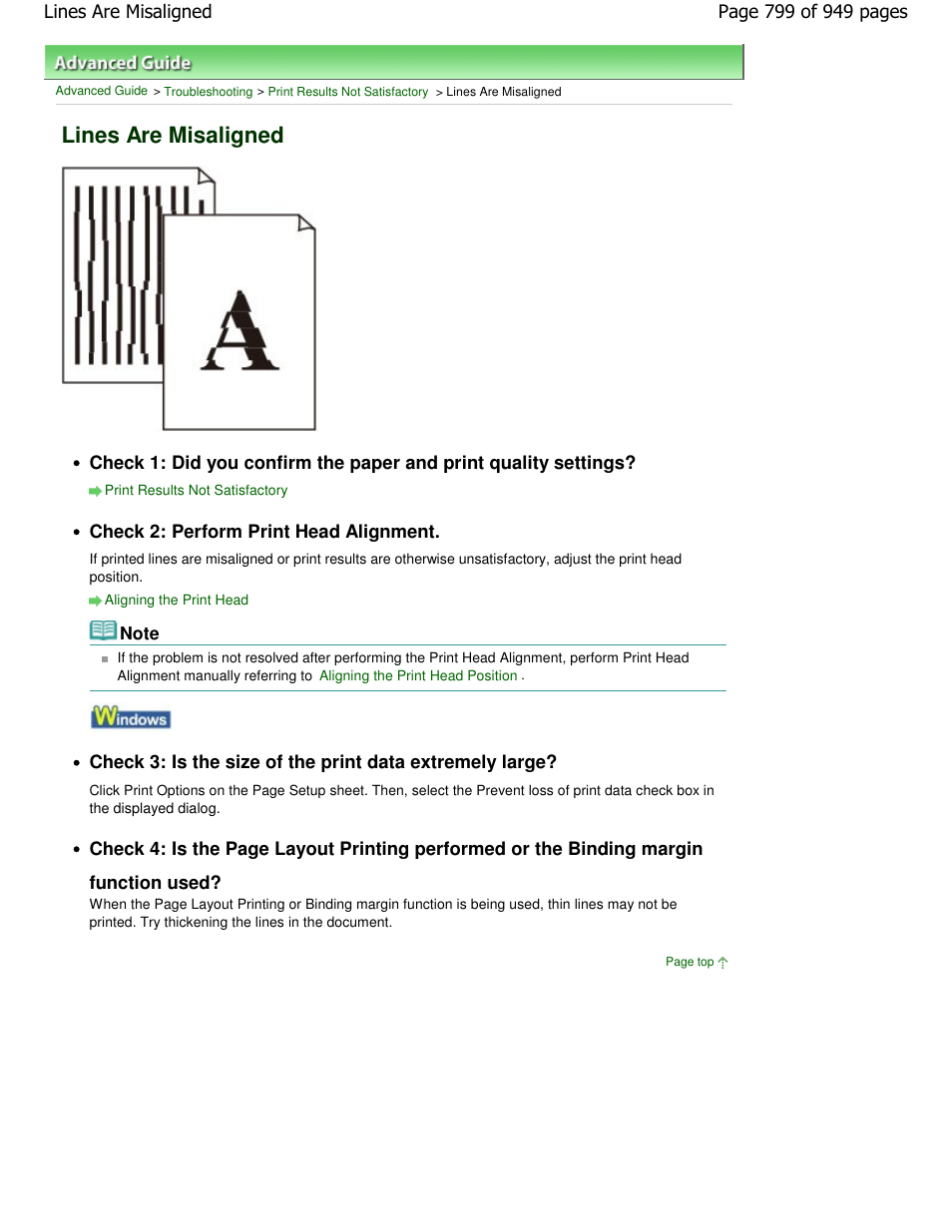 Lines are misaligned | Canon PIXMA MP560 User Manual | Page 799 / 949