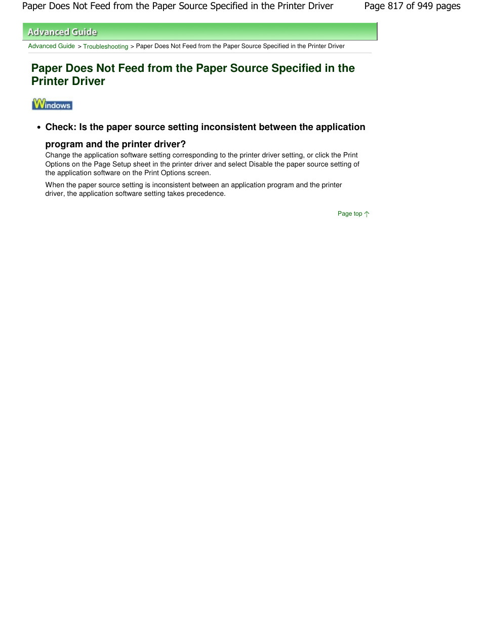 Printer driver | Canon PIXMA MP560 User Manual | Page 817 / 949