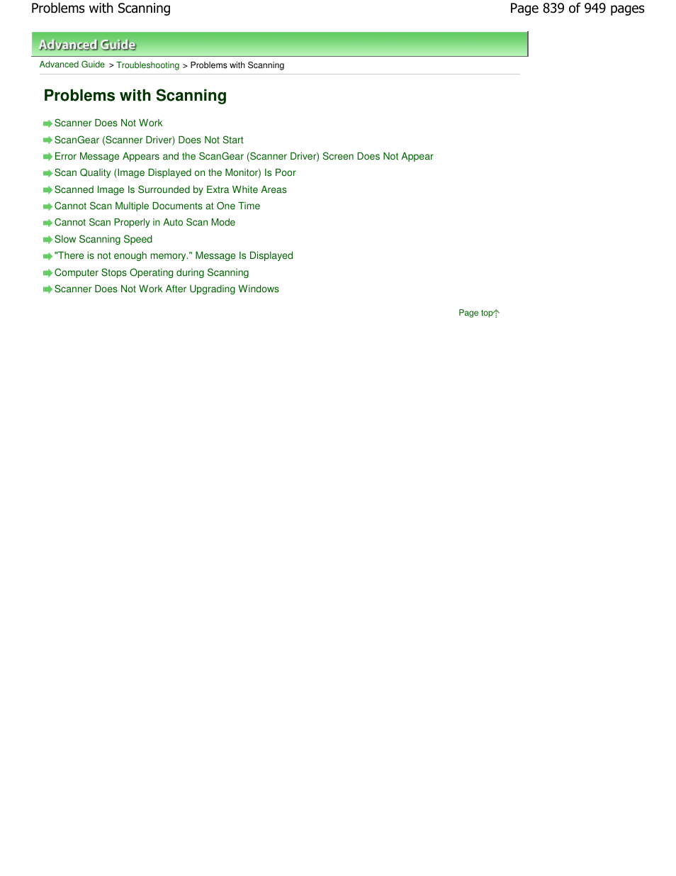 Problems with scanning | Canon PIXMA MP560 User Manual | Page 839 / 949