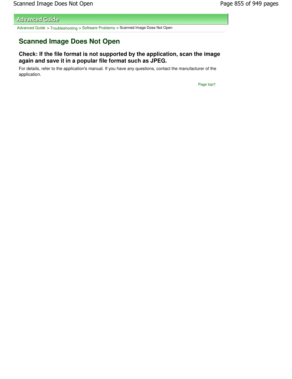 Scanned image does not open | Canon PIXMA MP560 User Manual | Page 855 / 949