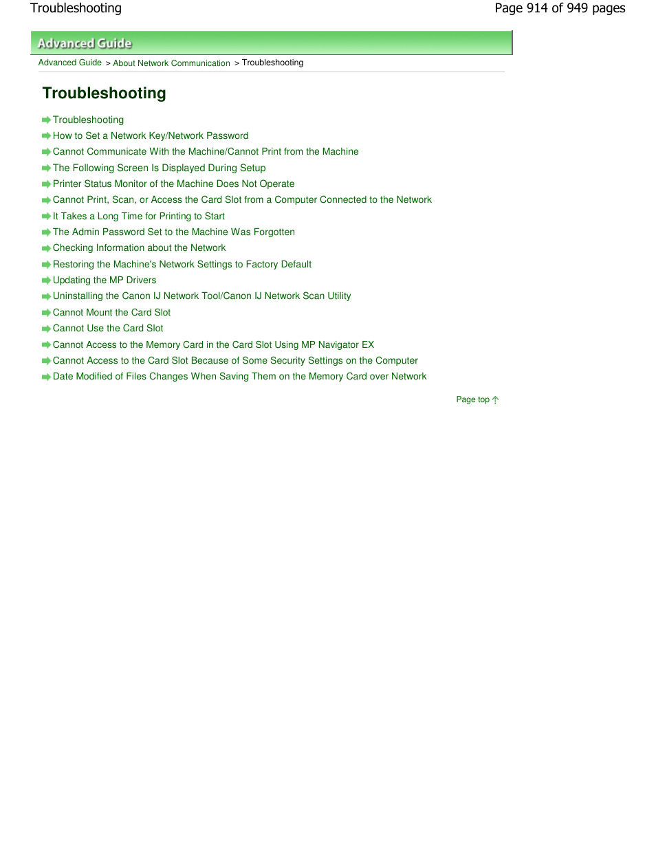 Troubleshooting | Canon PIXMA MP560 User Manual | Page 914 / 949