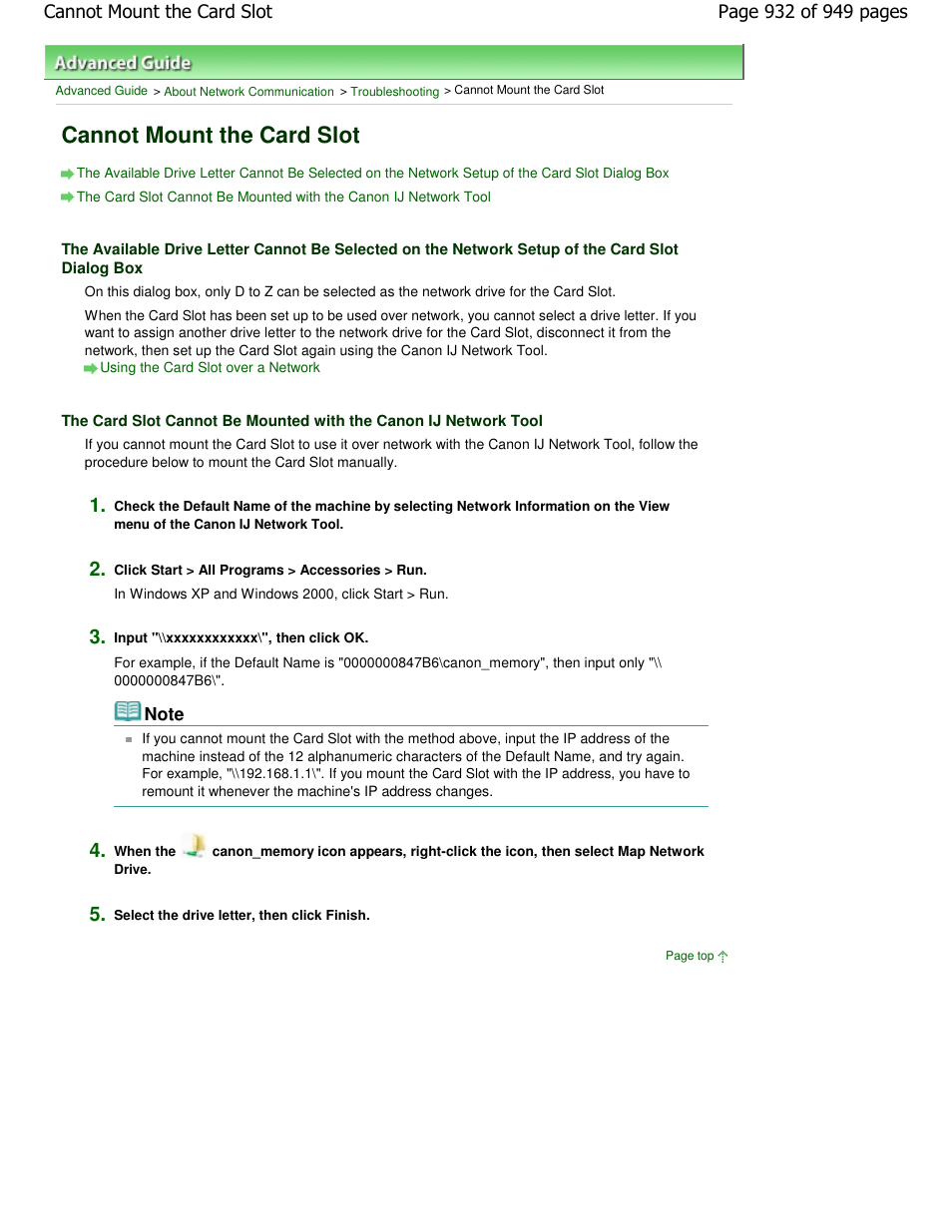 Cannot mount the card slot | Canon PIXMA MP560 User Manual | Page 932 / 949