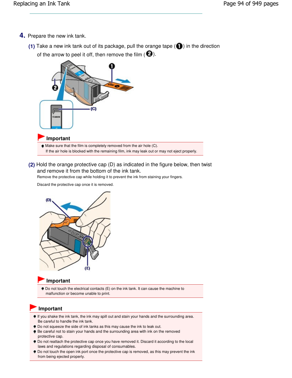 Canon PIXMA MP560 User Manual | Page 94 / 949