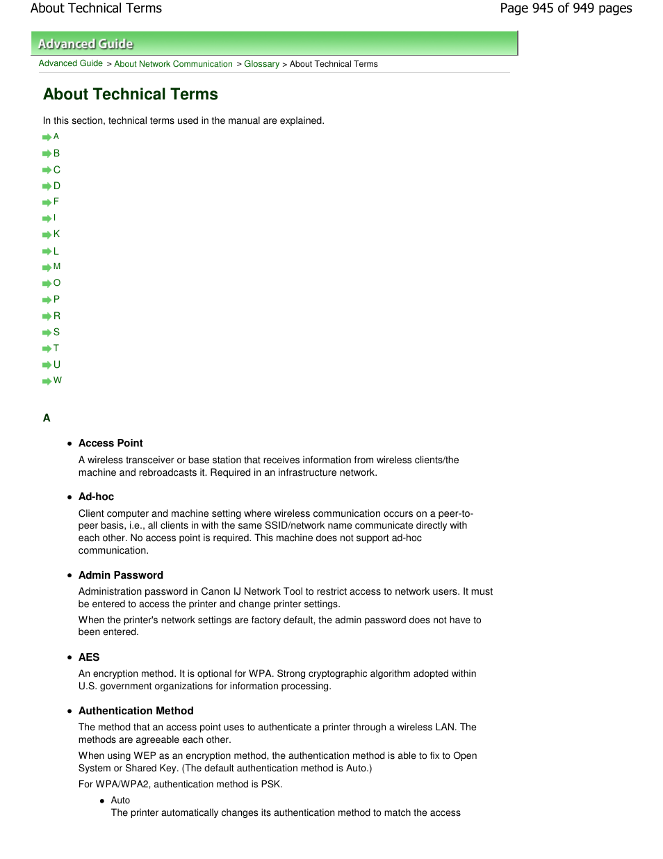 About technical terms | Canon PIXMA MP560 User Manual | Page 945 / 949
