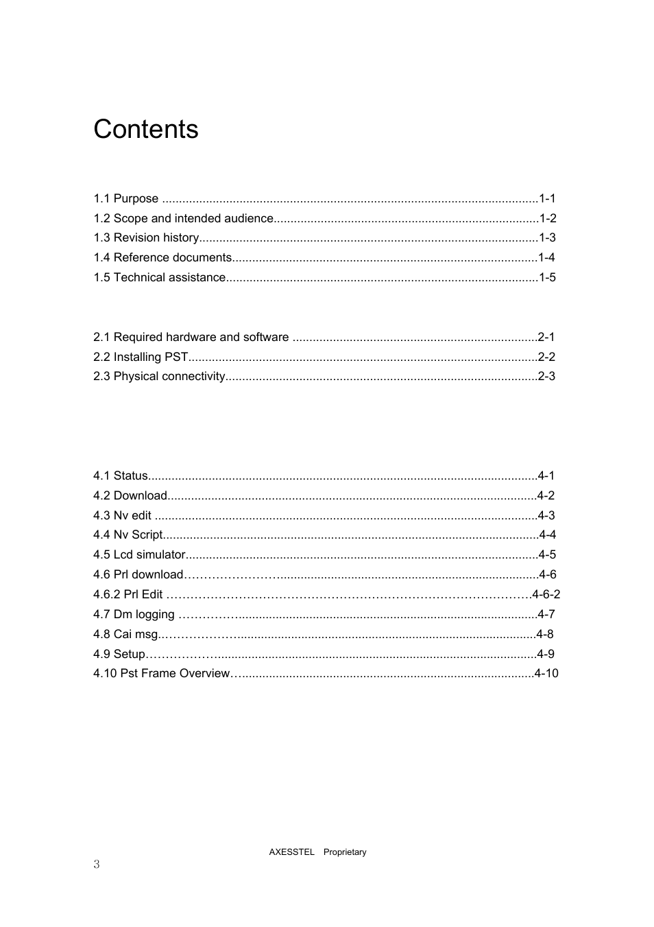 Axesstel PST User Manual | Page 3 / 133