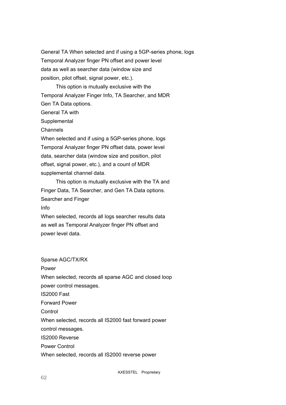 Axesstel PST User Manual | Page 62 / 133