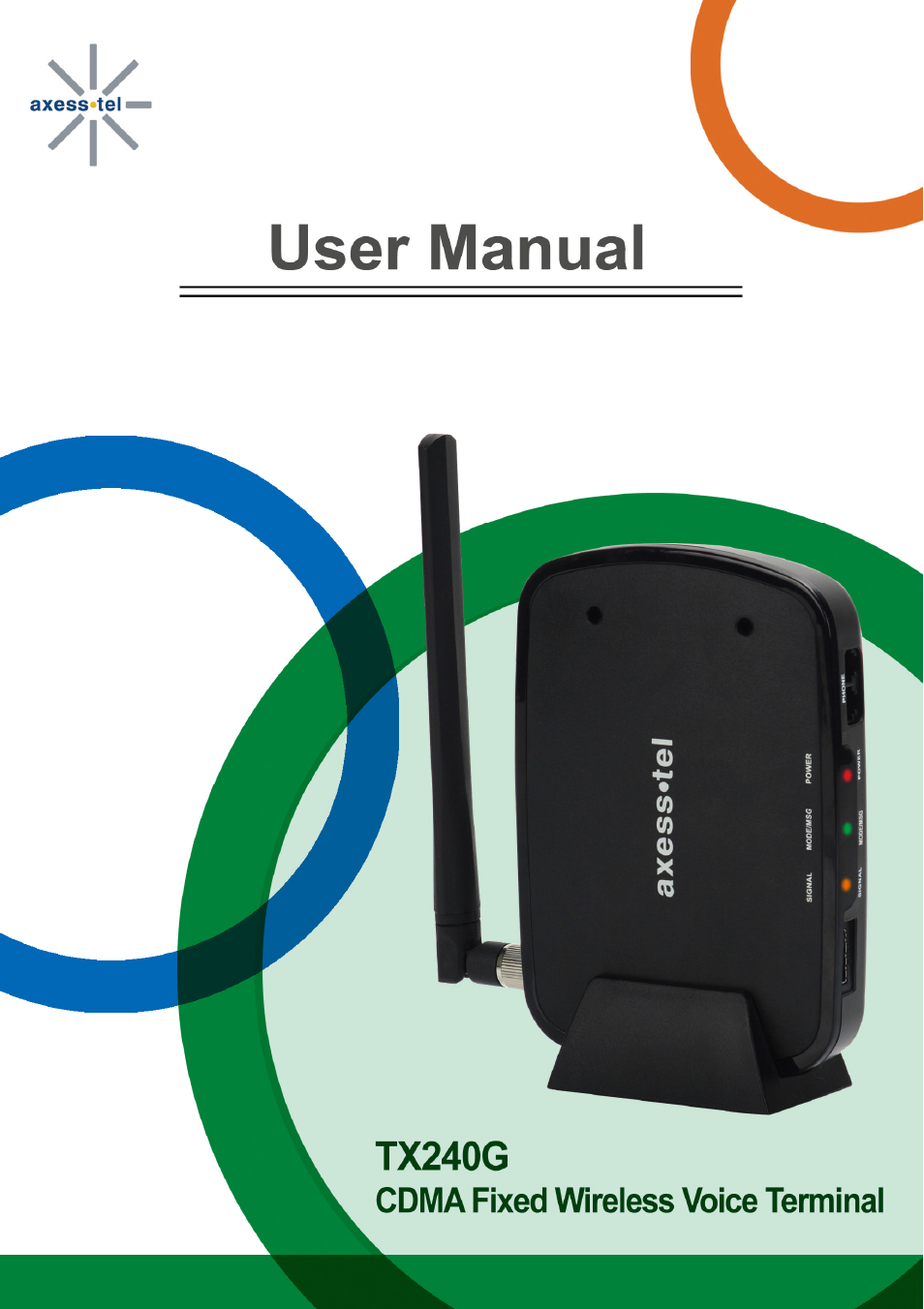 Axesstel TX240G User Manual | 28 pages