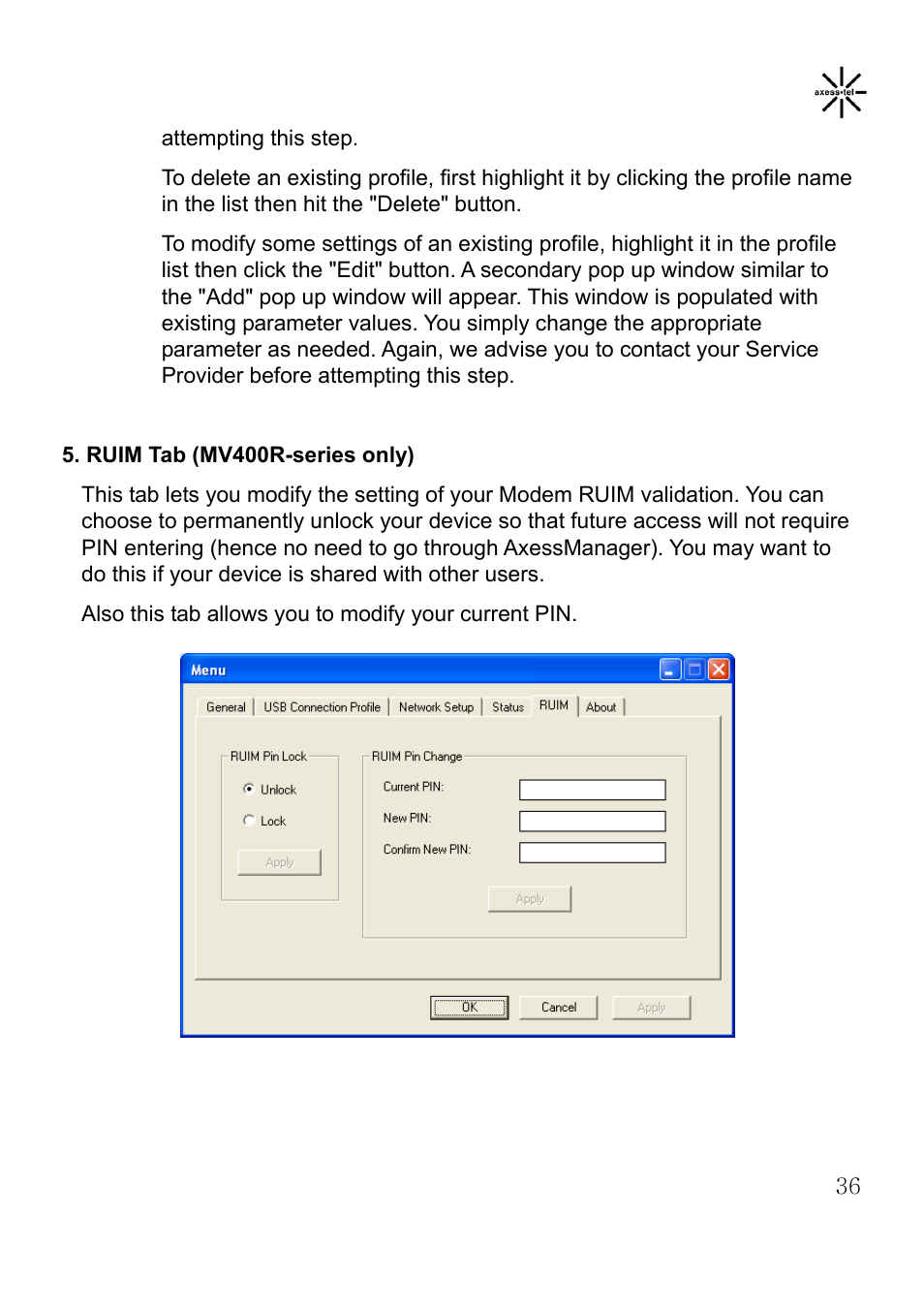 Axesstel MV400 User Manual | Page 37 / 58
