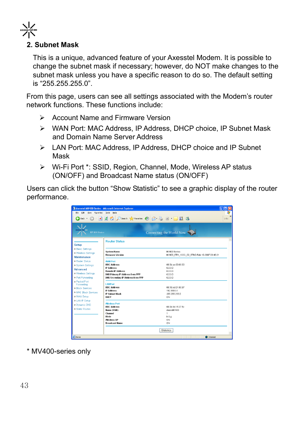 Axesstel MV400 User Manual | Page 44 / 58