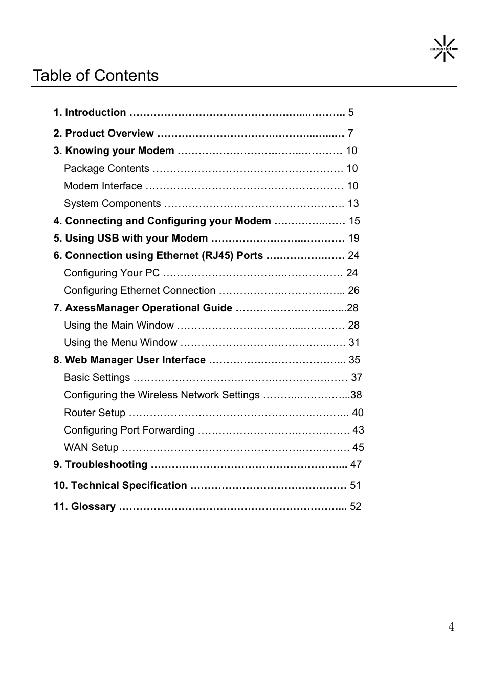 Axesstel MV400 User Manual | Page 5 / 58