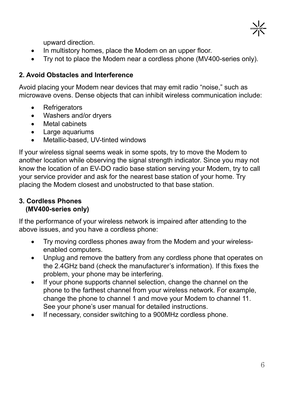 Axesstel MV400 User Manual | Page 7 / 58
