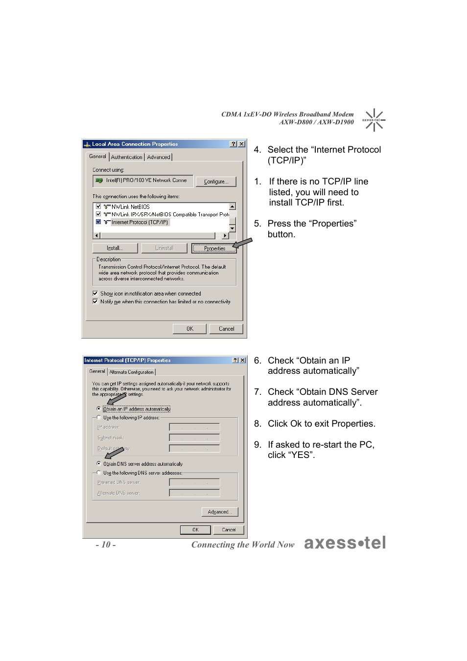 Axesstel AXW-D1900 User Manual | Page 10 / 26