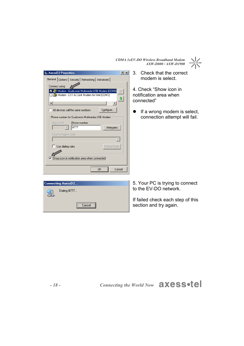 Axesstel AXW-D1900 User Manual | Page 18 / 26