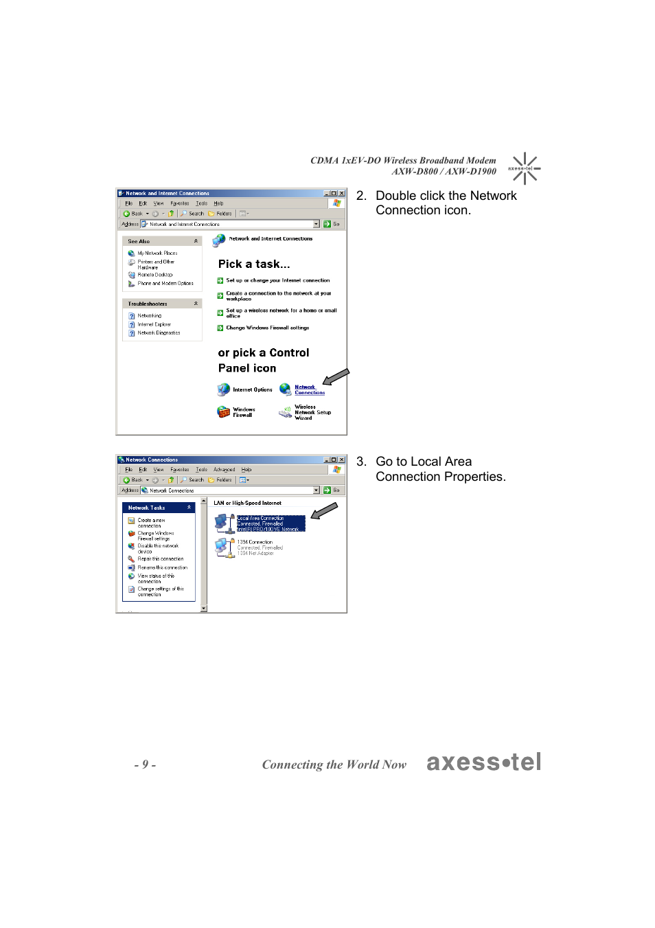 Axesstel AXW-D1900 User Manual | Page 9 / 26