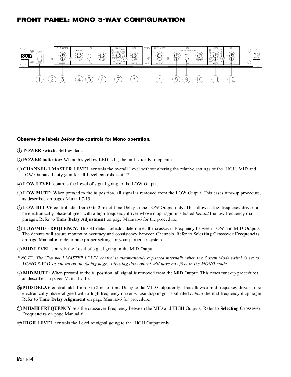Rane AC 22B (1998 version) User Manual | Page 4 / 13