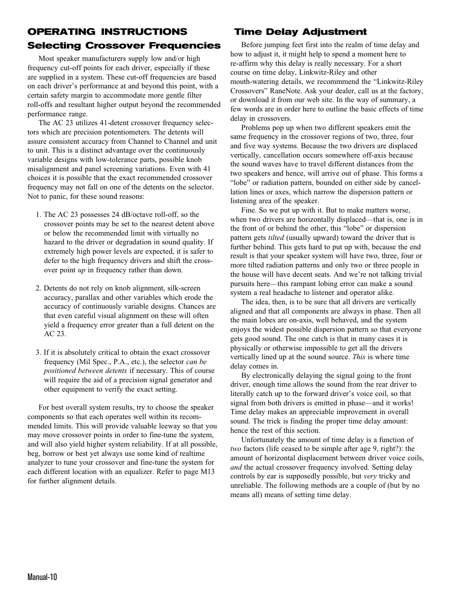 Rane AC 23 (1993 version) User Manual | Page 10 / 18