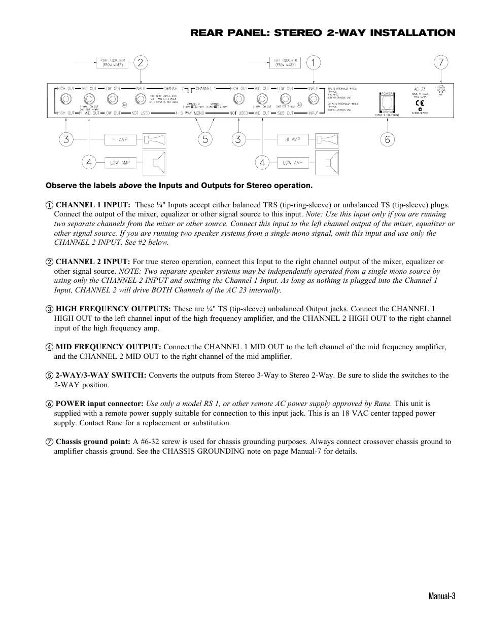 Rane AC 23 (1993 version) User Manual | Page 3 / 18