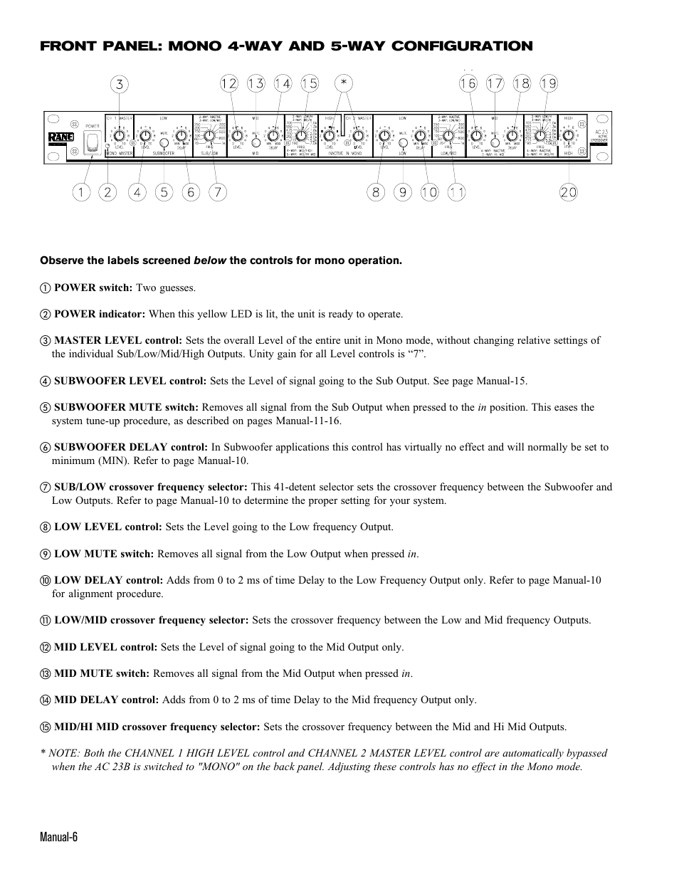 Rane AC 23 (1993 version) User Manual | Page 6 / 18