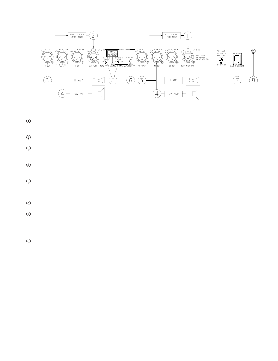 Rane AC 23B (1998 version) User Manual | Page 3 / 18