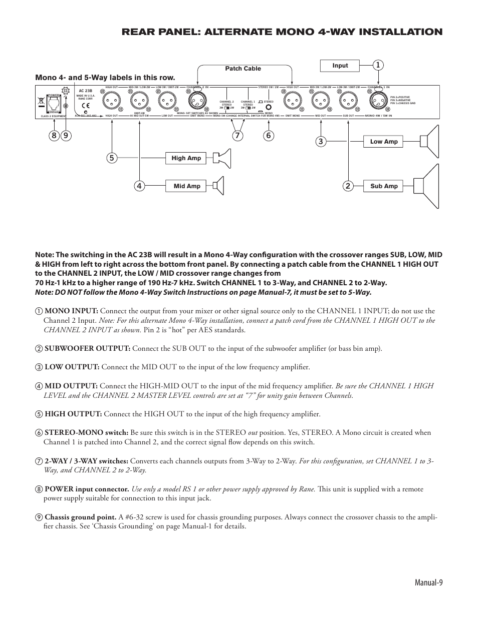 Rane AC 23B (2003 version) User Manual | Page 11 / 17