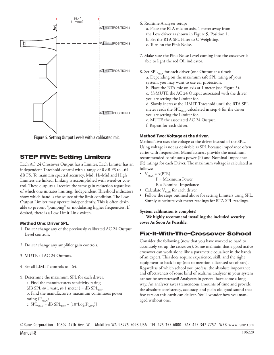 Manual-8, Fix-lt-with-the-crossover school | Rane AC 24 User Manual | Page 10 / 10
