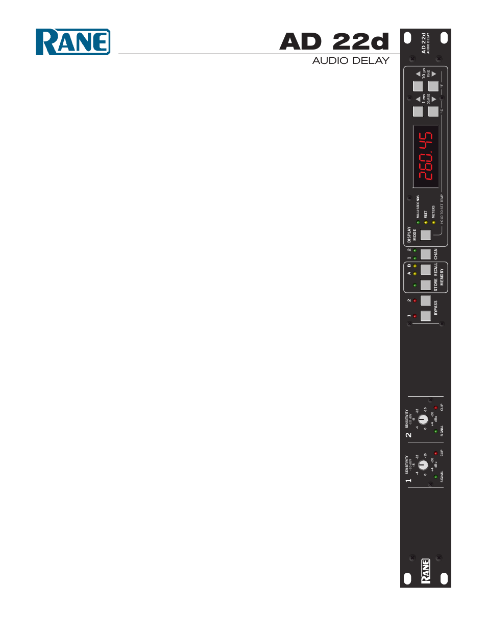 Rane AD 22D User Manual | 6 pages