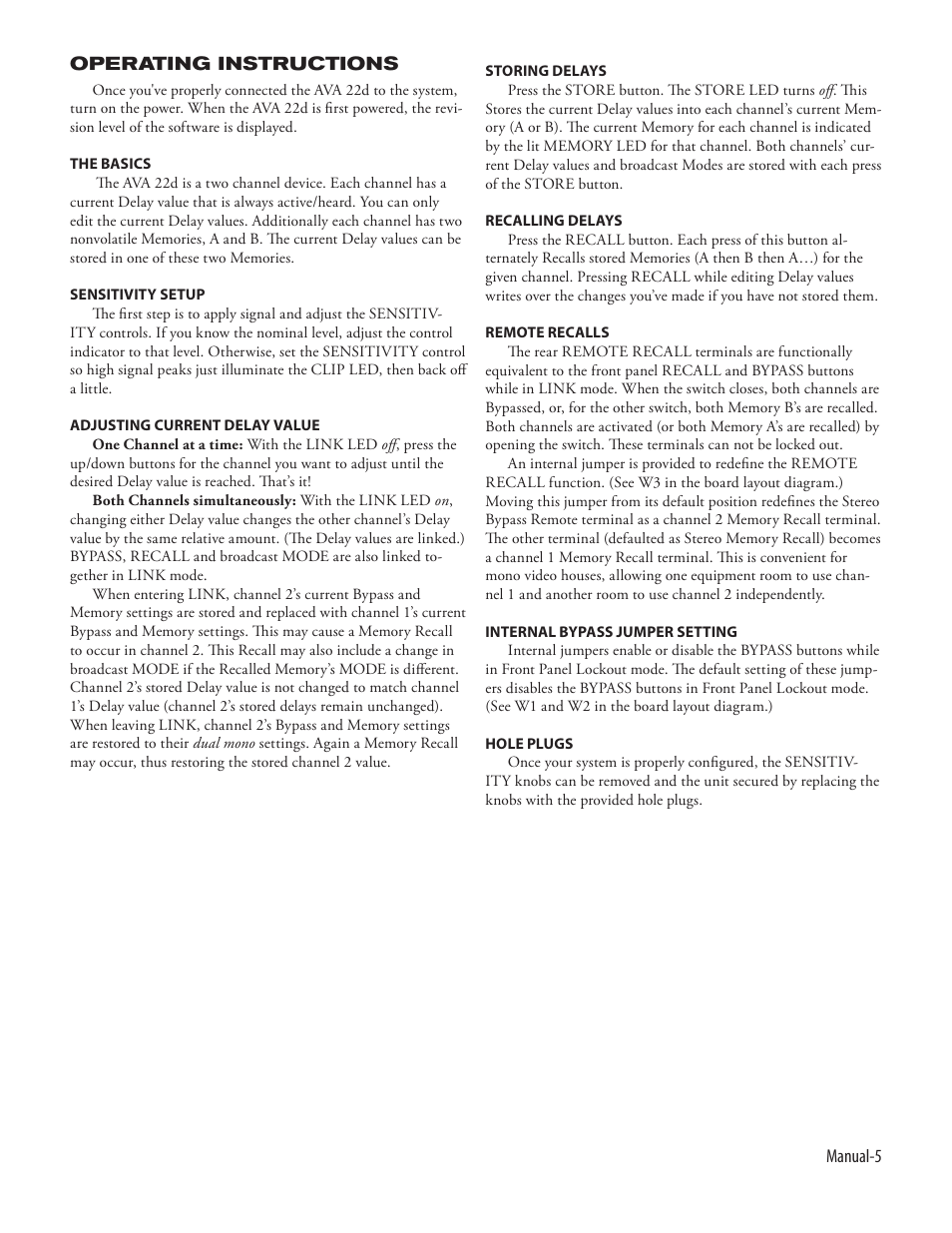 Rane AVA 22D 2003 version User Manual | Page 7 / 8