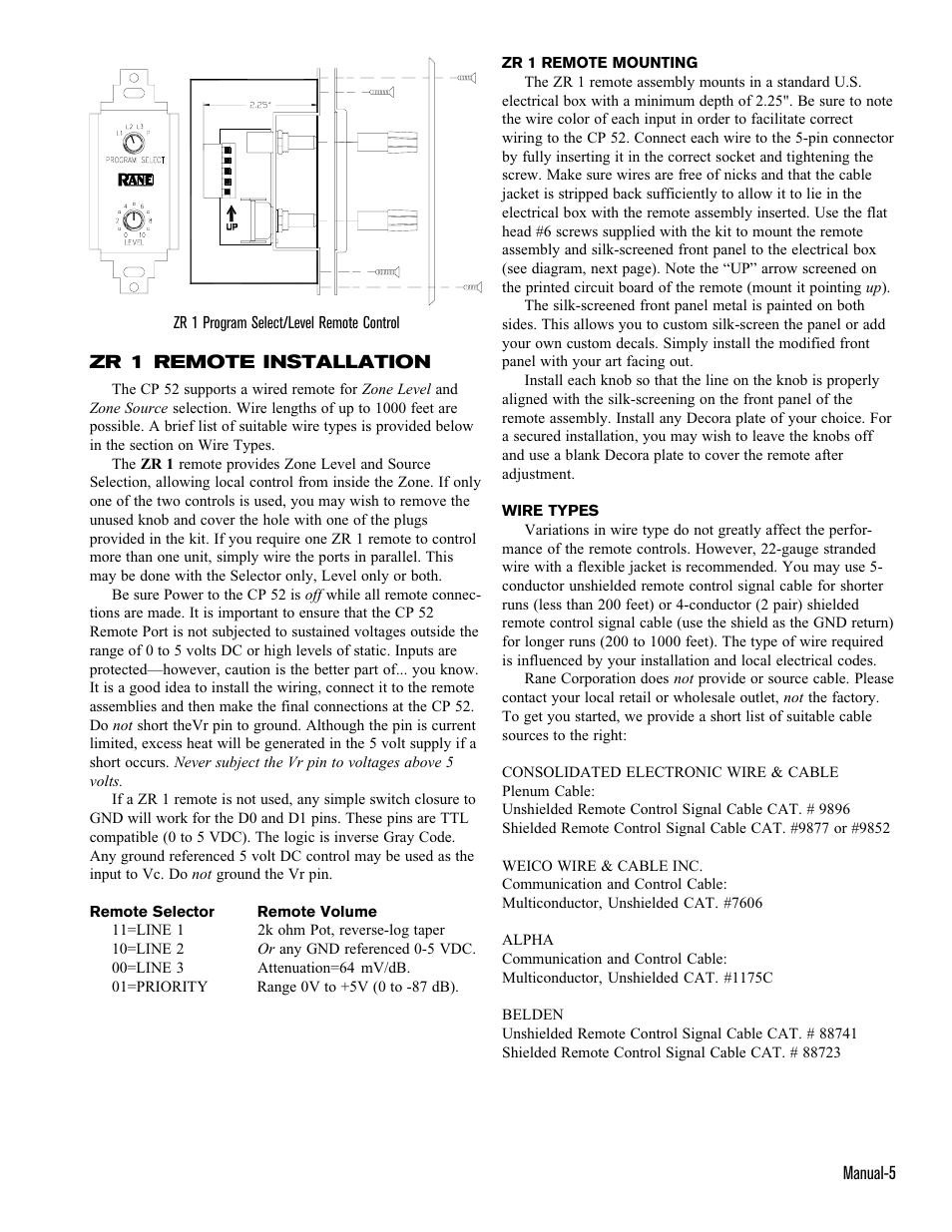 Rane CP 52 1997 version User Manual | Page 5 / 7