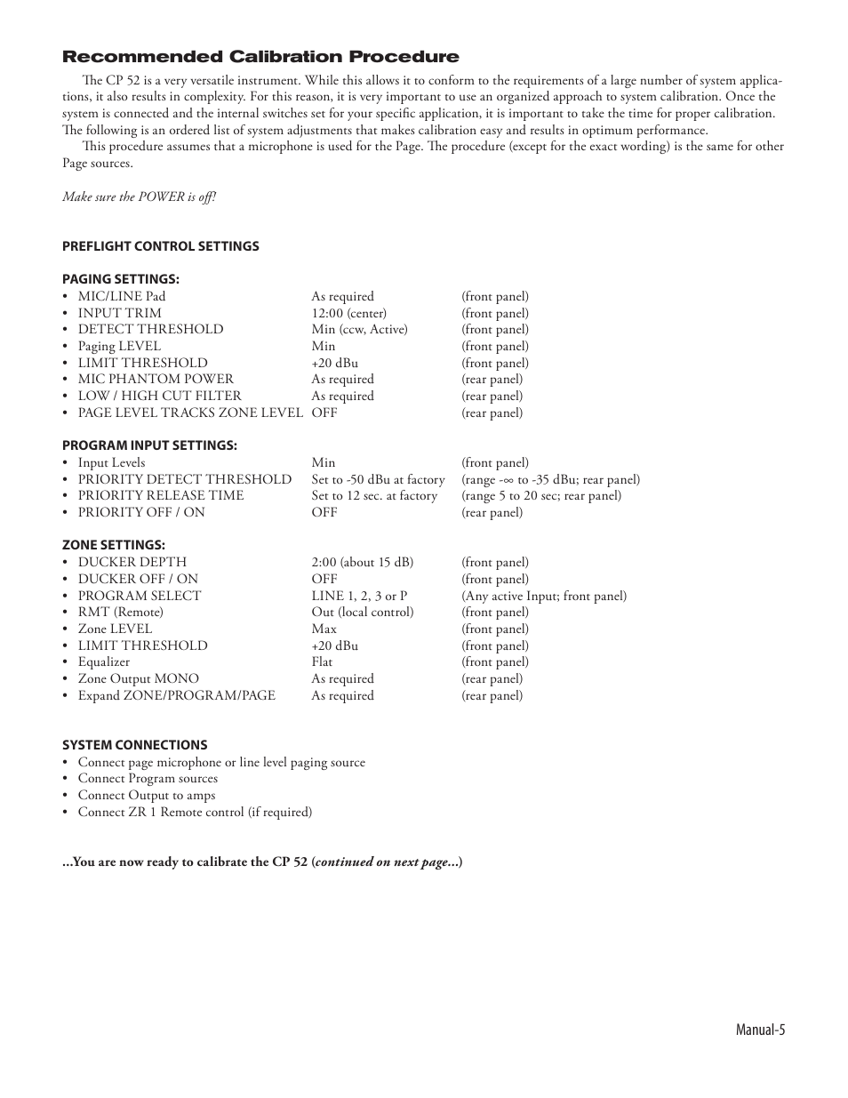 Rane CP 52 2003 version User Manual | Page 7 / 8