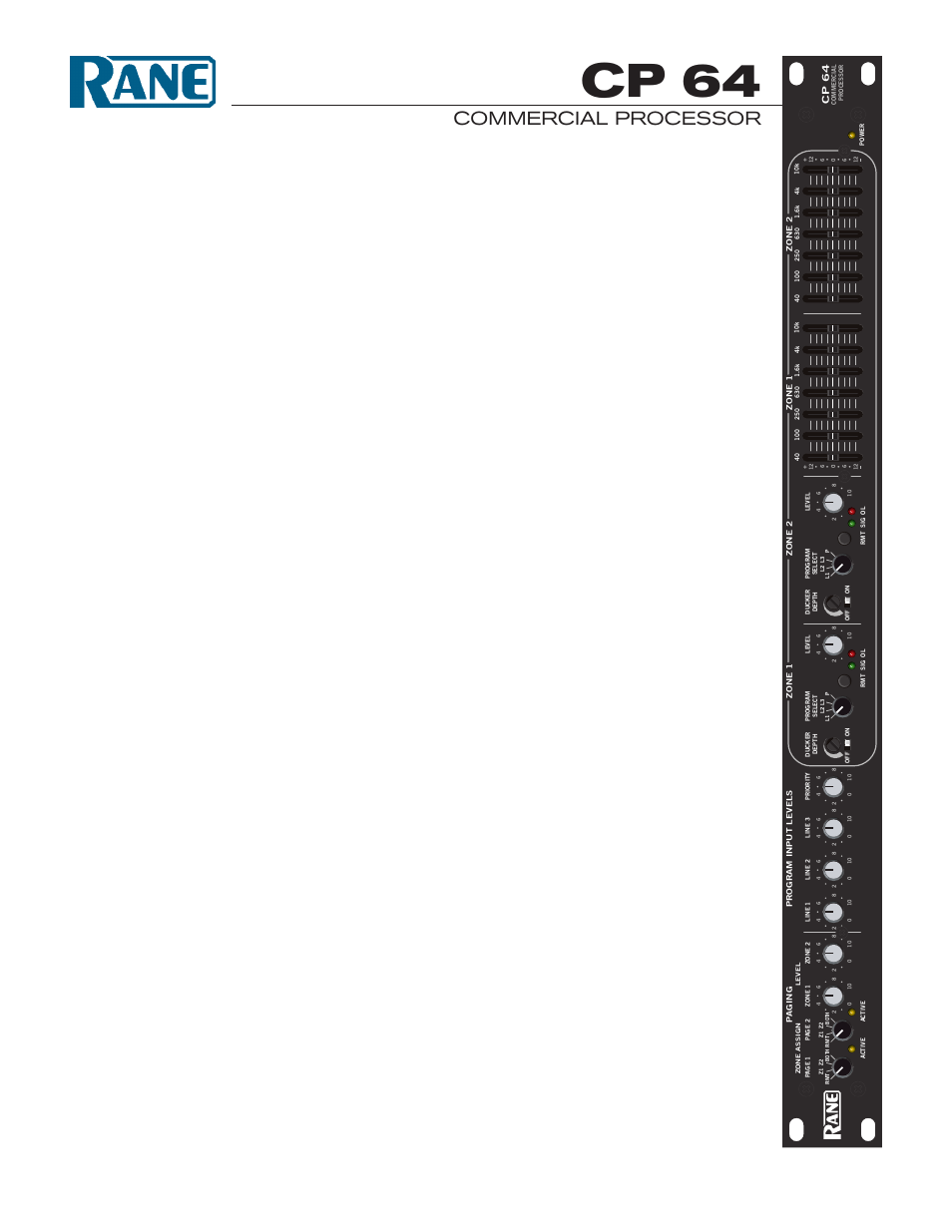 Rane CP 64 (2004-2006 version) User Manual | 10 pages