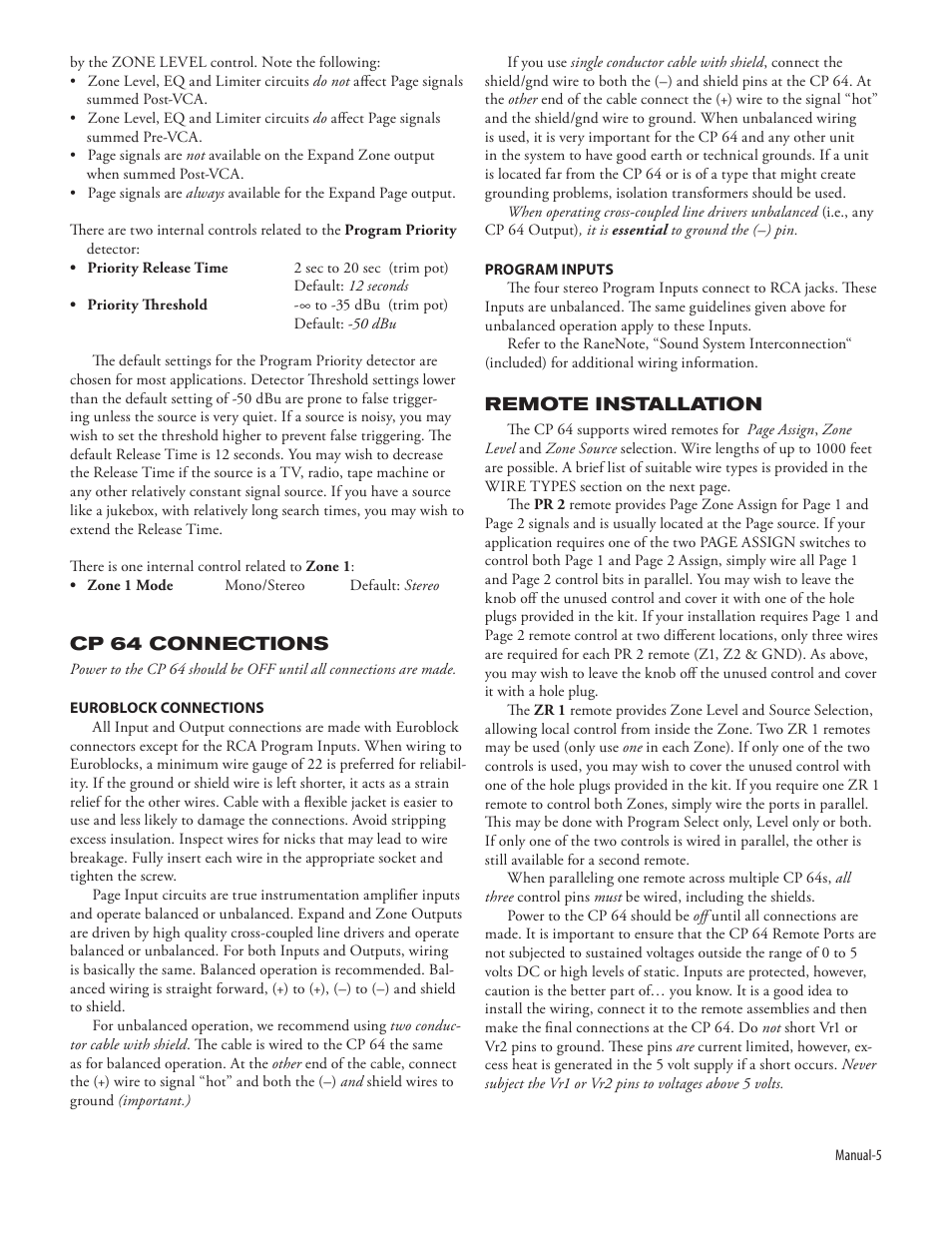 Rane CP 64 (2004-2006 version) User Manual | Page 7 / 10