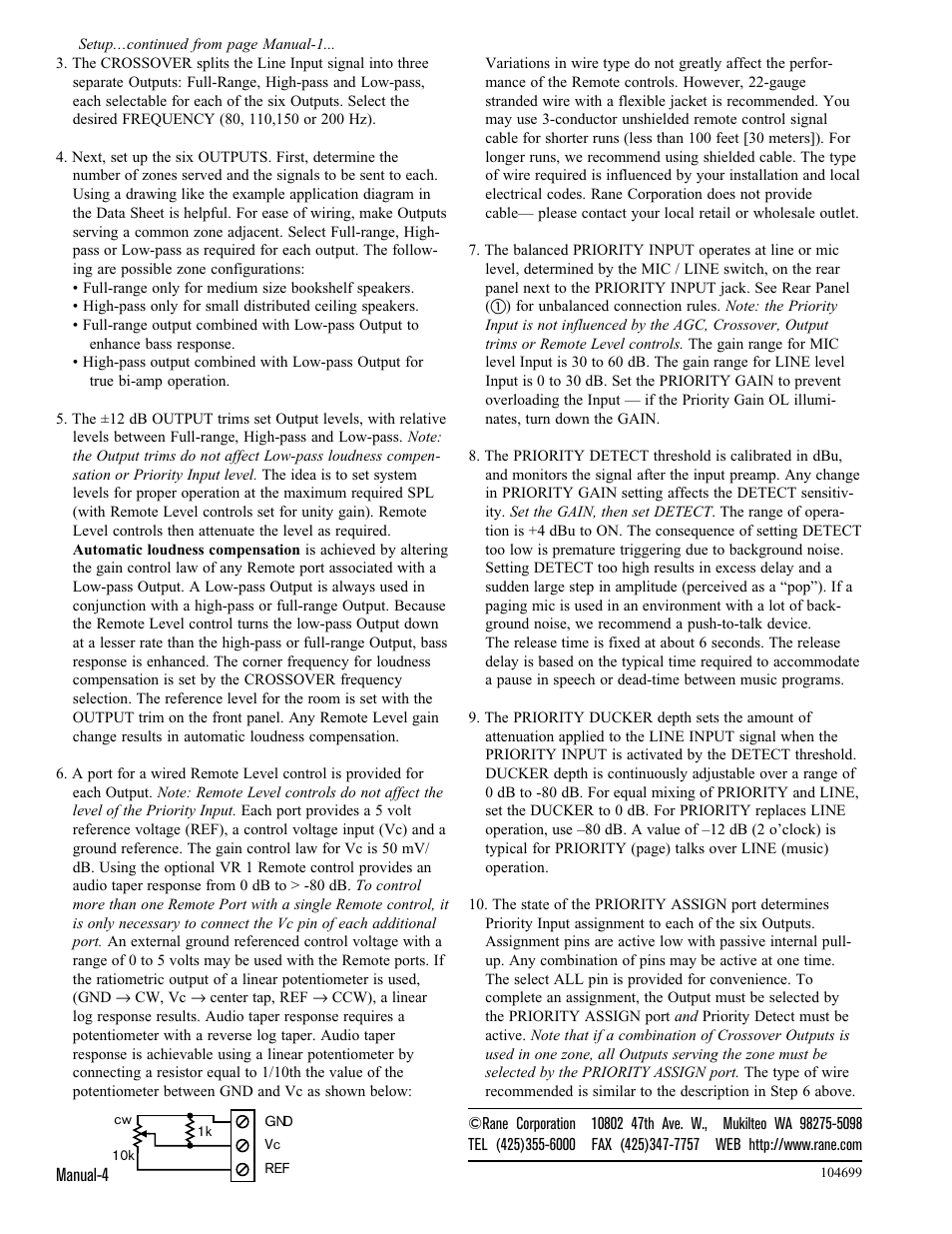 Rane DA 26 (2001 version) User Manual | Page 4 / 4