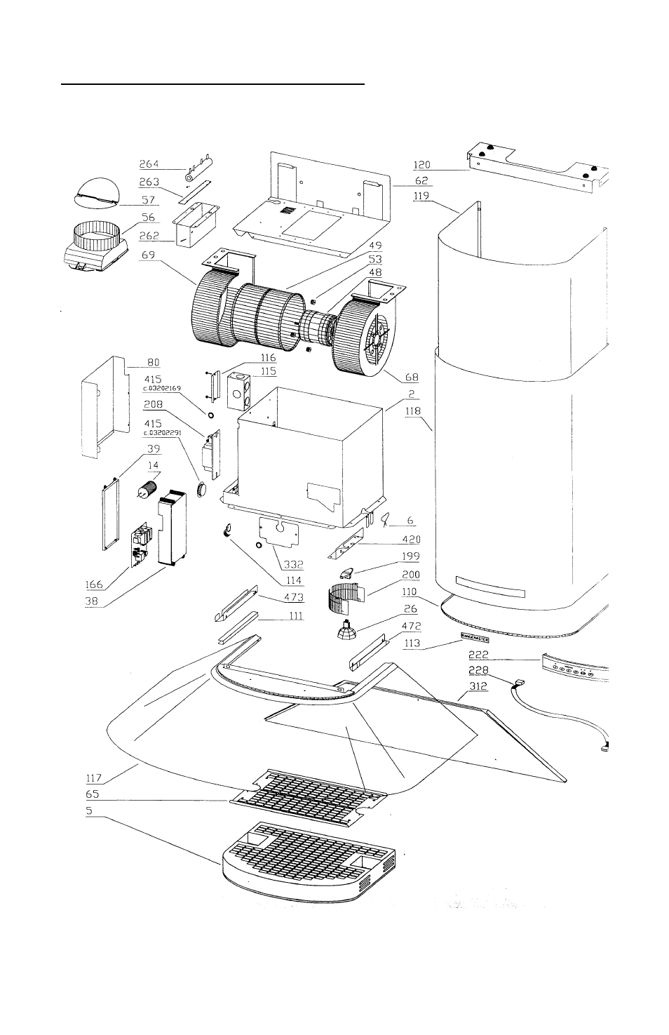 Service parts | Broan 629004 User Manual | Page 10 / 10