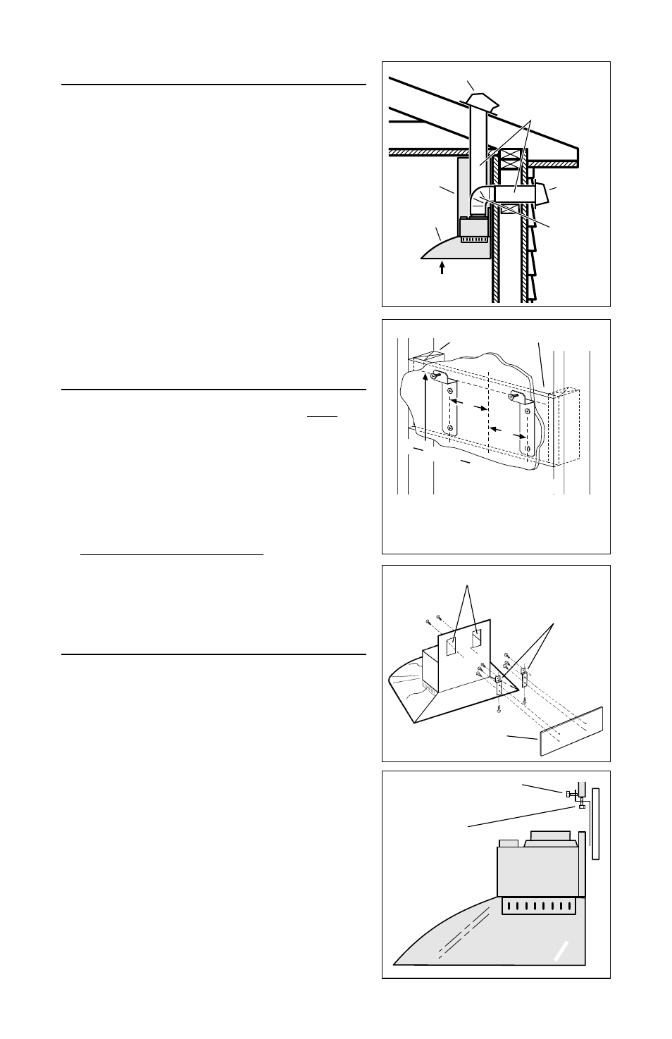 Install the ductwork, Install mounting brackets, Install the hood | Broan 629004 User Manual | Page 3 / 10