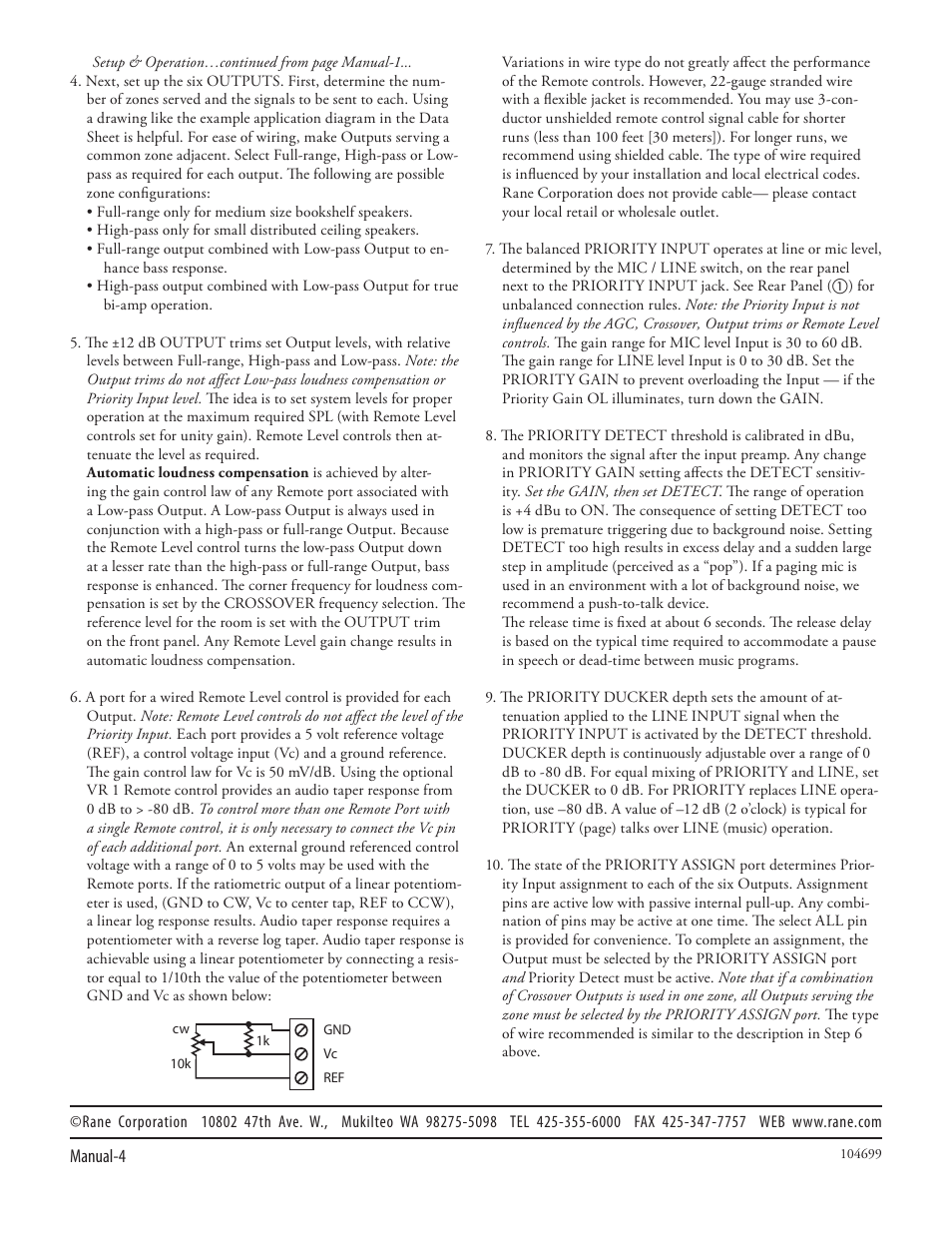 Rane DA 26 (2003 version) User Manual | Page 6 / 6