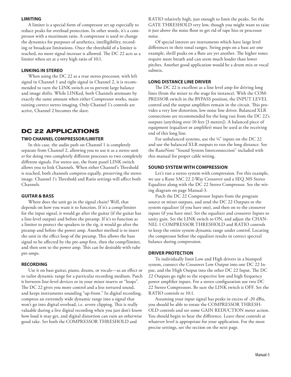 Rane DC 22 (2003 version) User Manual | Page 7 / 8